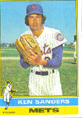 1976 Topps Baseball Cards      291     Ken Sanders